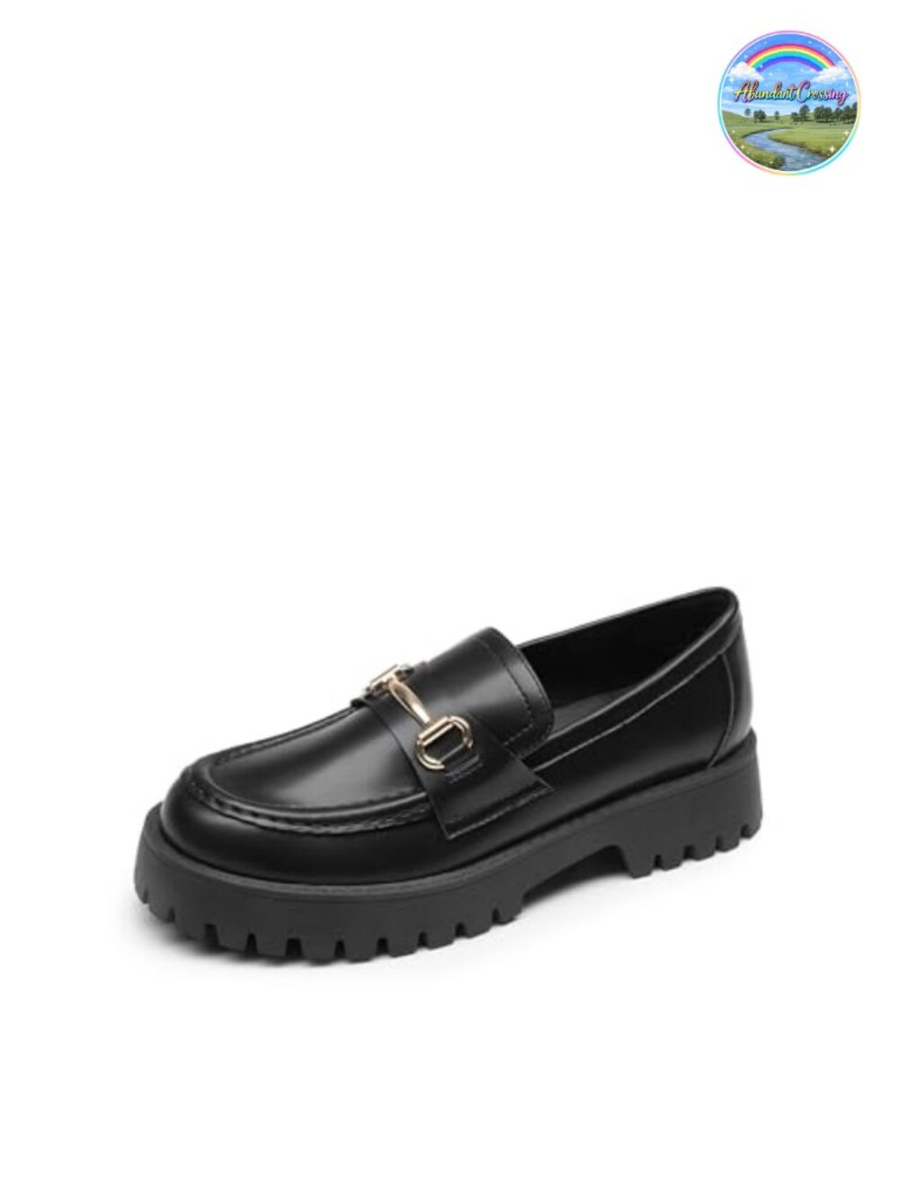 Platform Chunky Loafers Faux Leather Slip-On Business Casual Shoes